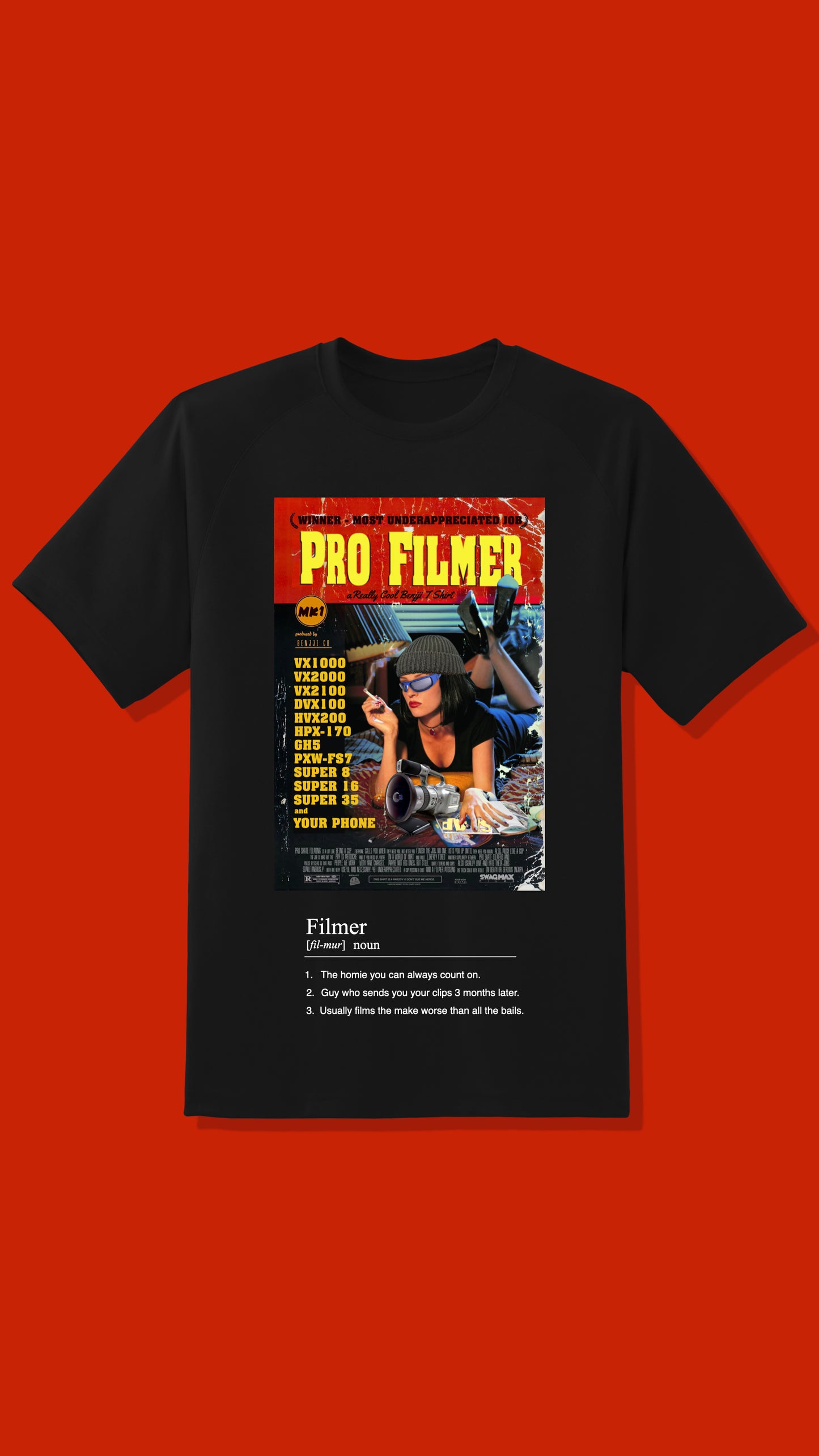 PRO FILMER TEE - BLACK