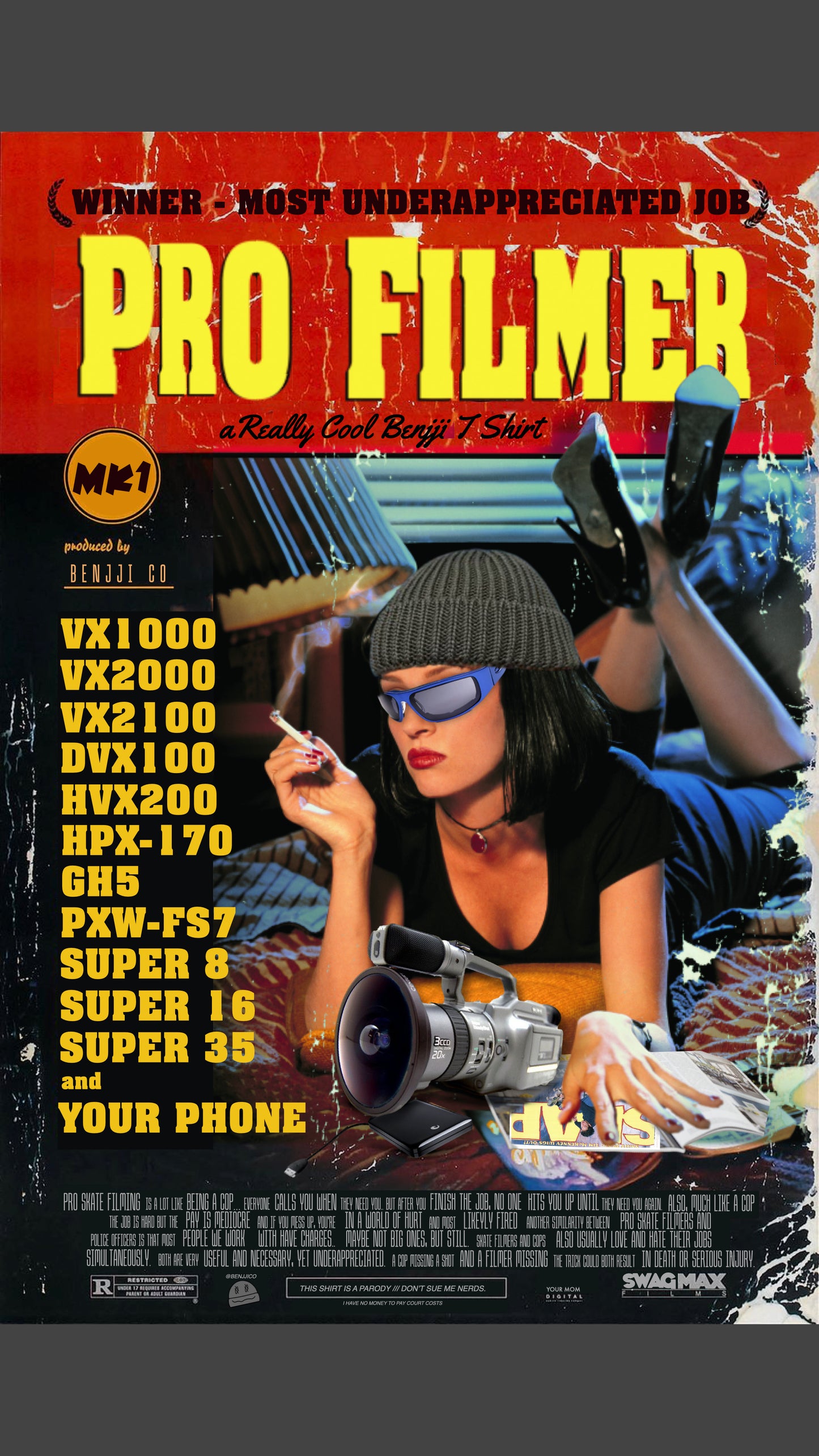 PRO FILMER TEE - BLACK