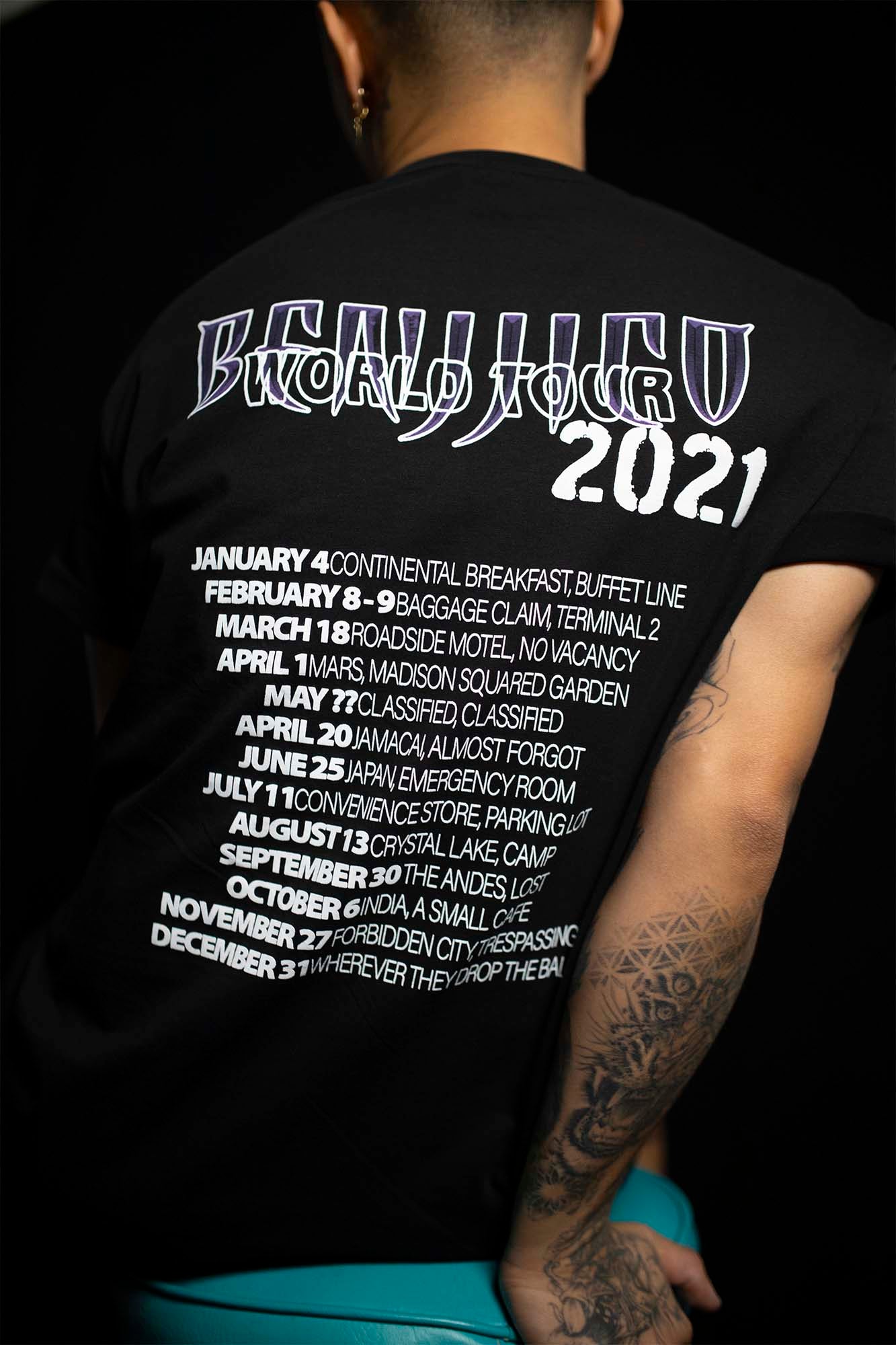 World Tour Tee - Black – BenjjiCoShop